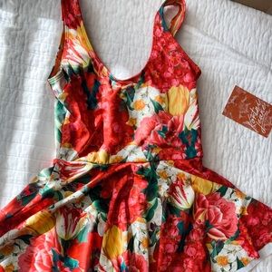 Tulips skirted one piece